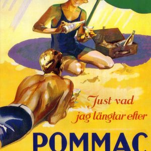 Pommac on the Beach – Retro Nostalgia Postcard