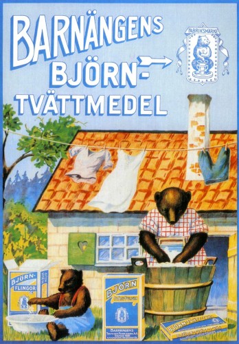 Barnängen’s Björntvättmedel – Retro Nostalgia Postcard