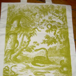 “Snakes in Paradise Go Green” – Textile Bag