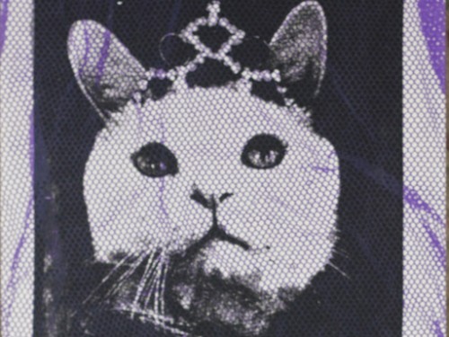 “Molly with Tiara” – Textile handprinted picture
