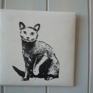 Miss Cat – Textile Printed Picture