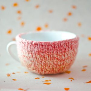 Handknitted Cosy for a big Cappuccino Cup