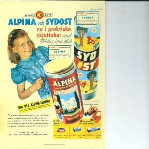 Alpina & Sydost (Cheese) – Swedish Nostalgia Postcard
