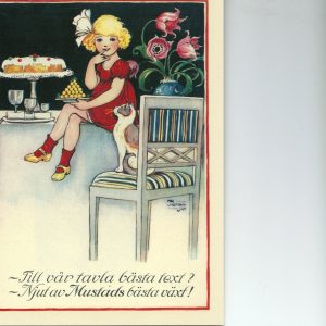 Birthday Cake – Swedish Nostalgia Postcard