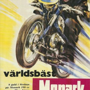 Monark MC Blue Arrow 250 cc – Swedish Nostalgia Poster